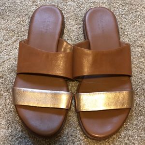 Cole Haan Faux Leather Slides